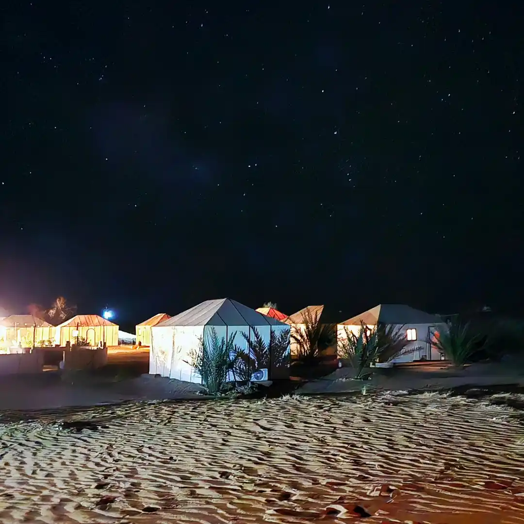 Desert Camp, Merzouga, Stars — Casablanca to Merzouga Premium Desert Journey