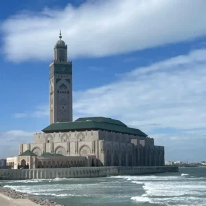 Free things to do in Casablanca | Hassan II Mosque overlooking the Atlantic Ocean. Visit Morocco Tours
