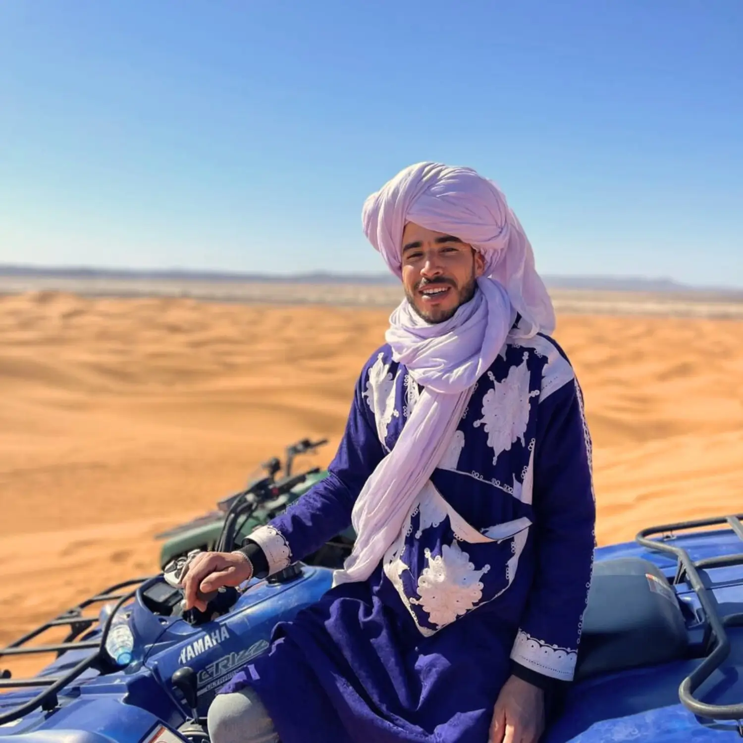 Portrait of Moroccan desert guide and Berber travel specialist. Visit Morocco Tours
