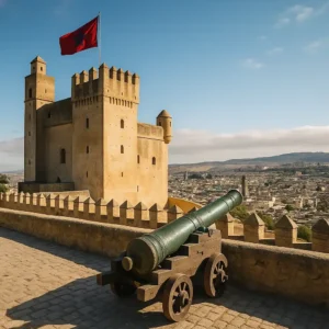 Free things to do in Fez | Borj Nord Arms Museum ramparts overlooking Fez rooftops with towers, walls, and clear sky. Visit Morocco Tours