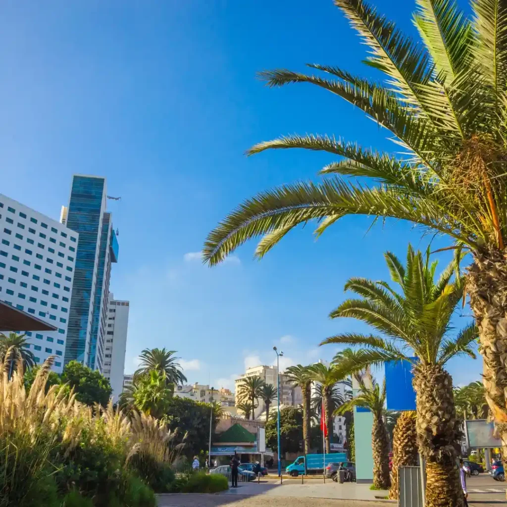 Corporate Client 7 Business travel in Morocco – modern business buildings in Casablanca. Visit Morocco Tours