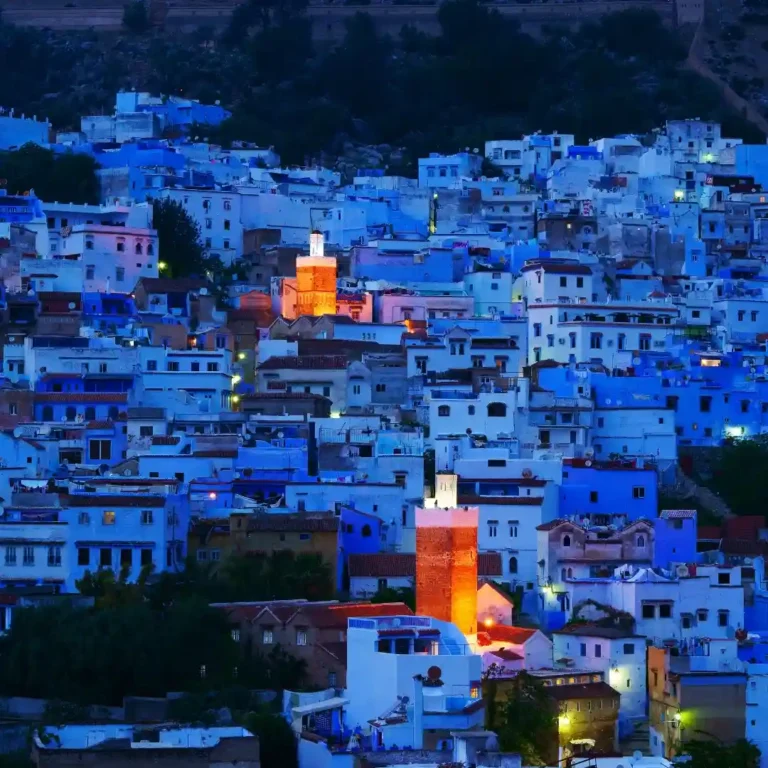 Visit Chefchaouen by night – private tours with city views. Visit Morocco Tours