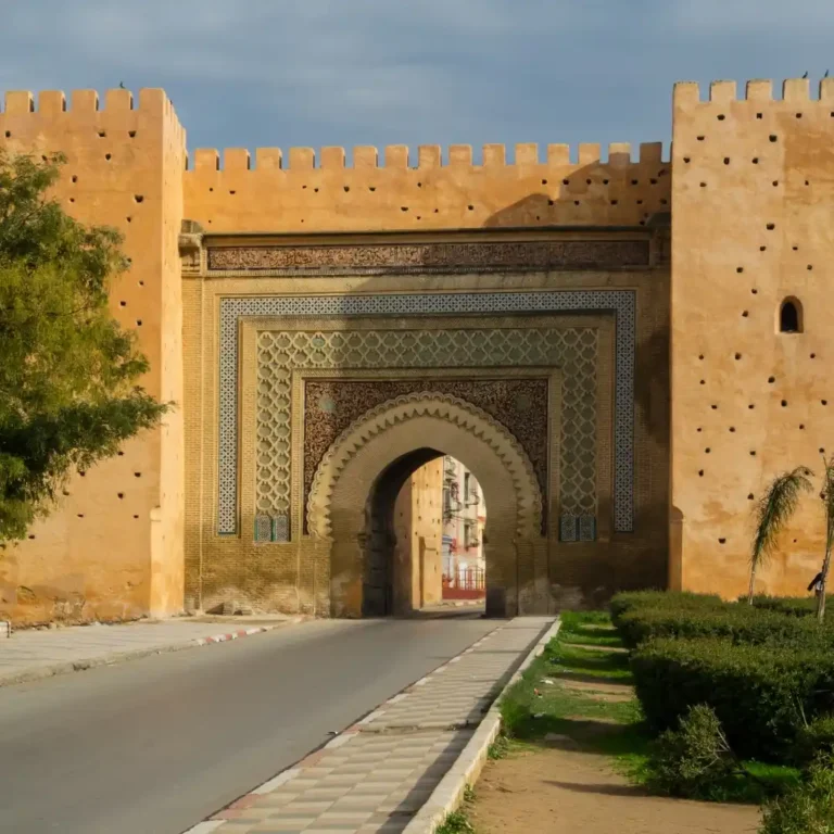 Bab el-Khemis imperial city gate in Meknes Morocco. Visit Morocco Tours