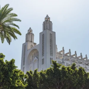 Casablanca Cathedral- Guided Tour exterior view with unique architecture. Visit Morocco Tours