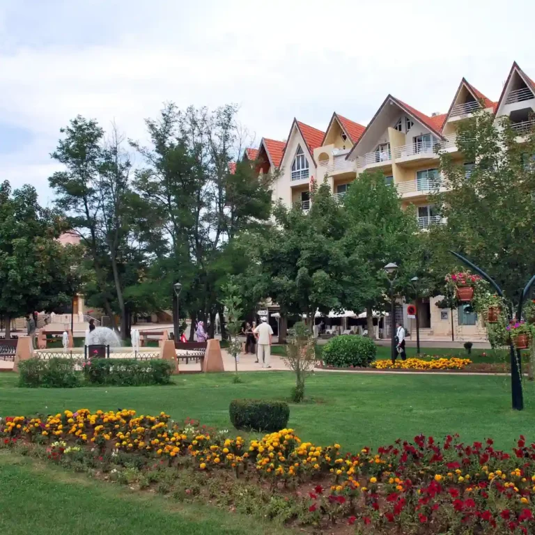 Panoramic view of the park in Ifrane, known as the Switzerland of Morocco, on an Atlas Mountains tour with Visit Morocco Tours.
