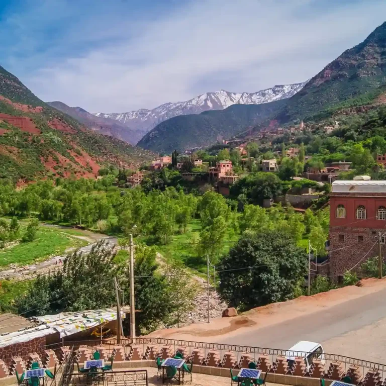 Visit Morocco Tours - Scenic landscape of the Ourika Valley on a day trip from Marrakech.