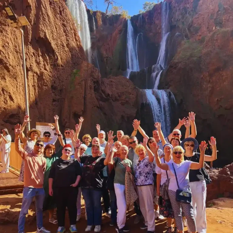 Visit Morocco Tours - Group of happy travelers enjoying a guided tour in Morocco. Visit Morocco Tours